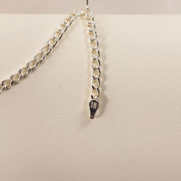 VTG 925 Sterling Silver Bracelet 7in Curb Chain 3mm Milor Italy 3.2g - Picture 5 of 11